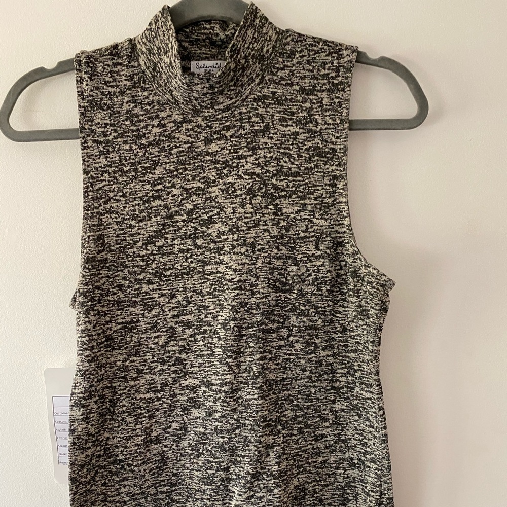 Splendid high neck turtleneck tank top small